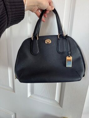 Coach Navy Blue Dome Satchel